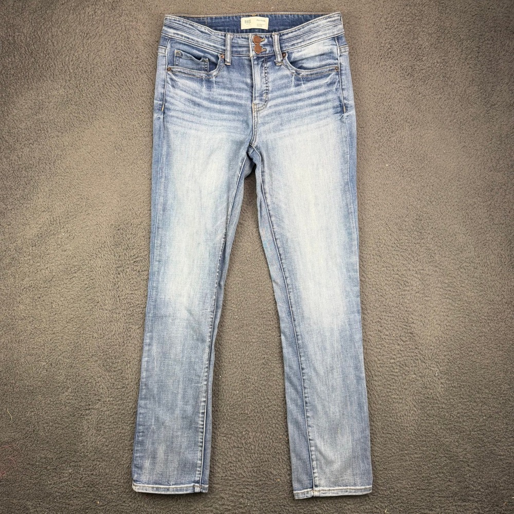 BKE Payton Universal Fit Mid Rise Straight Leg Blue Denim Jeans Mens 28x30